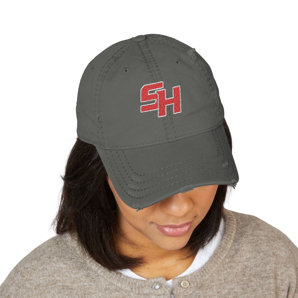 Sturgis Hornets Monogram Logo Distressed Embroidered Dad Hat