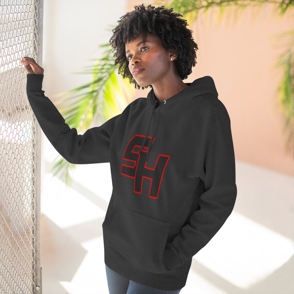 Stugis "SH" Monogram Logo Fleece Pullover Hoodie