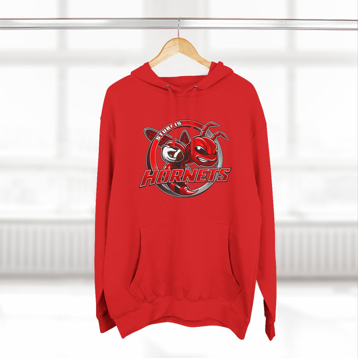 Stugis Hornets Mascot Logo Fleece Pullover Hoodie