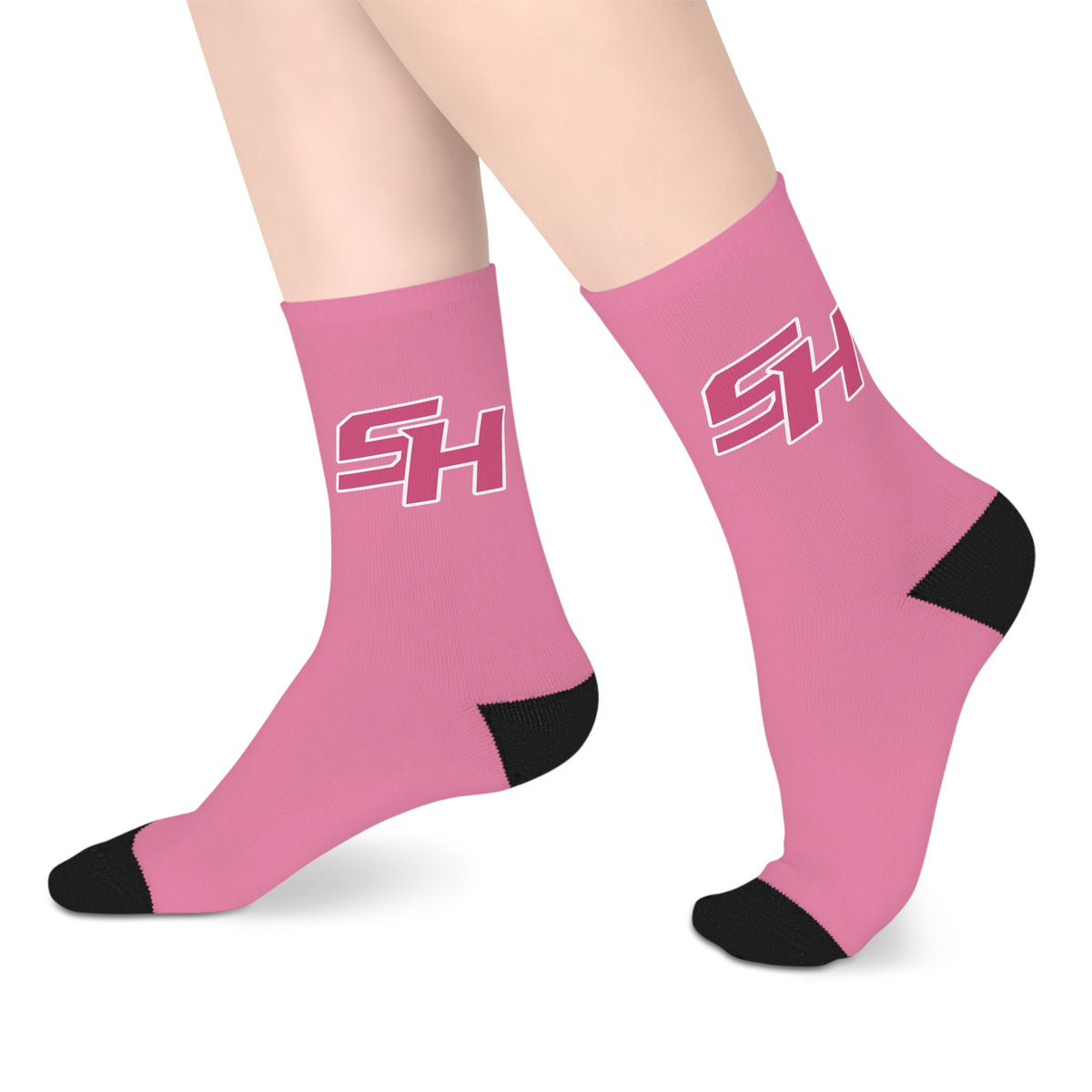 Sturgis Hornets Breast Cancer Awareness Mid-Length Crew Socks
