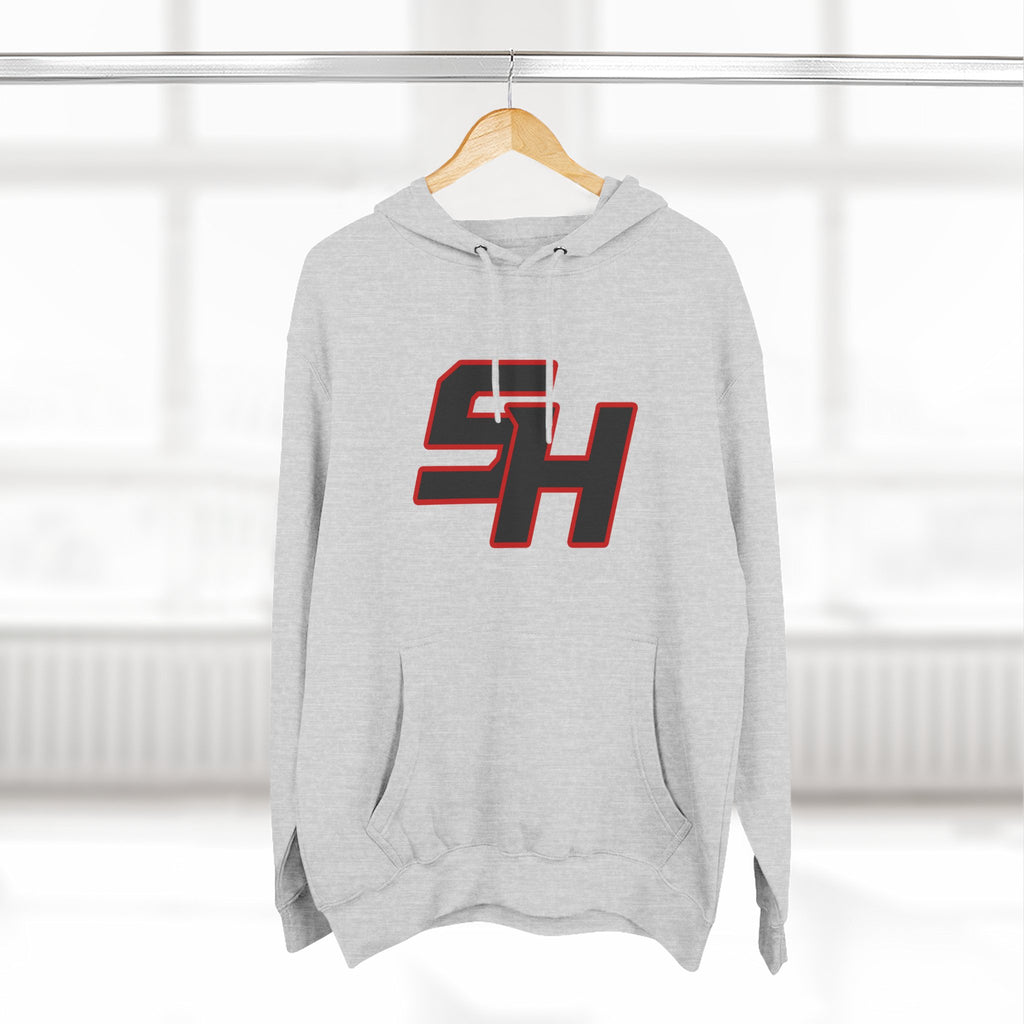 Stugis "SH" Monogram Logo Fleece Pullover Hoodie