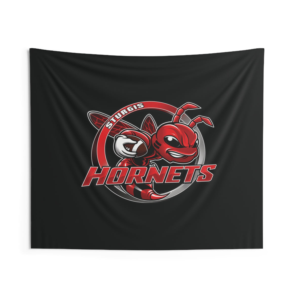 Sturgis Hornets Mascot Logo Indoor Wall Tapestry