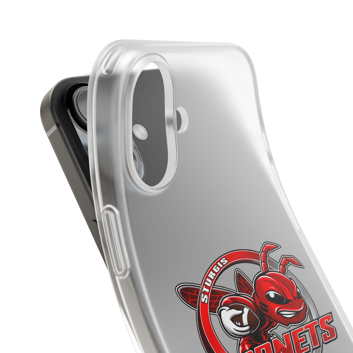 Sturgis Hornets Mascot Logo Clear Flexi Phone Case