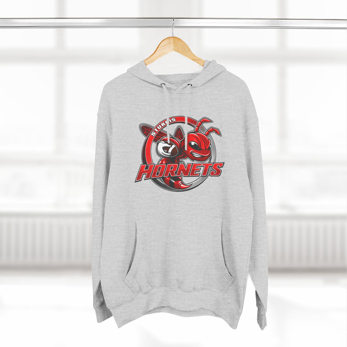Stugis Hornets Mascot Logo Fleece Pullover Hoodie