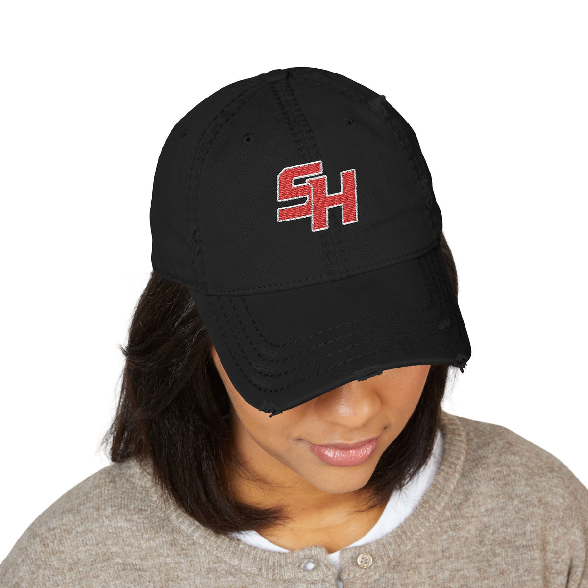 Sturgis Hornets Monogram Logo Distressed Embroidered Dad Hat