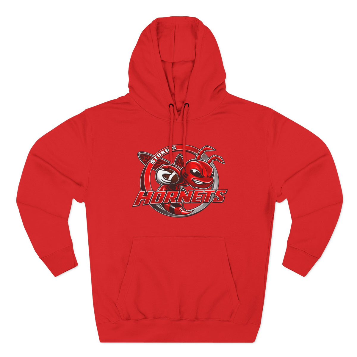Stugis Hornets Mascot Logo Fleece Pullover Hoodie