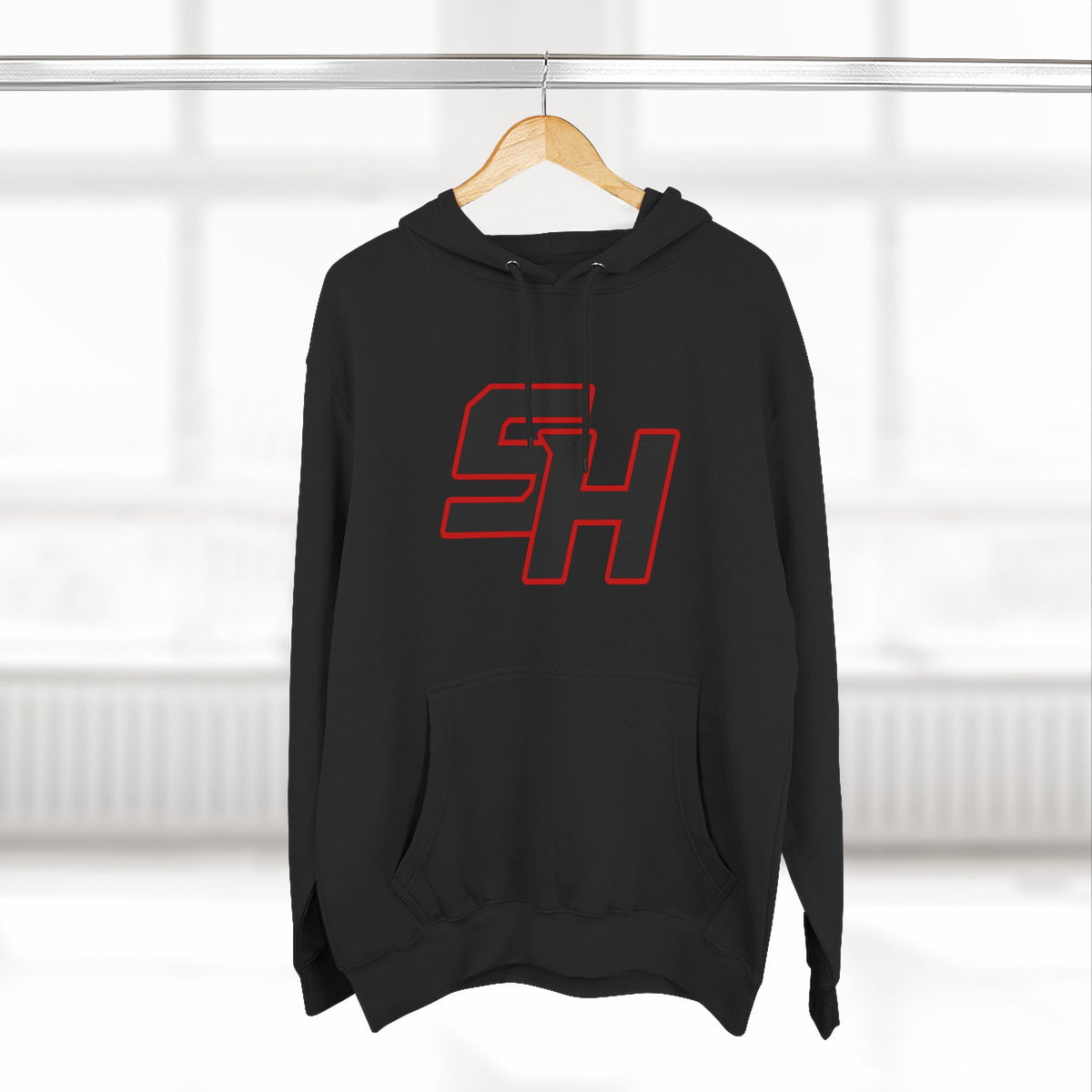 Stugis "SH" Monogram Logo Fleece Pullover Hoodie