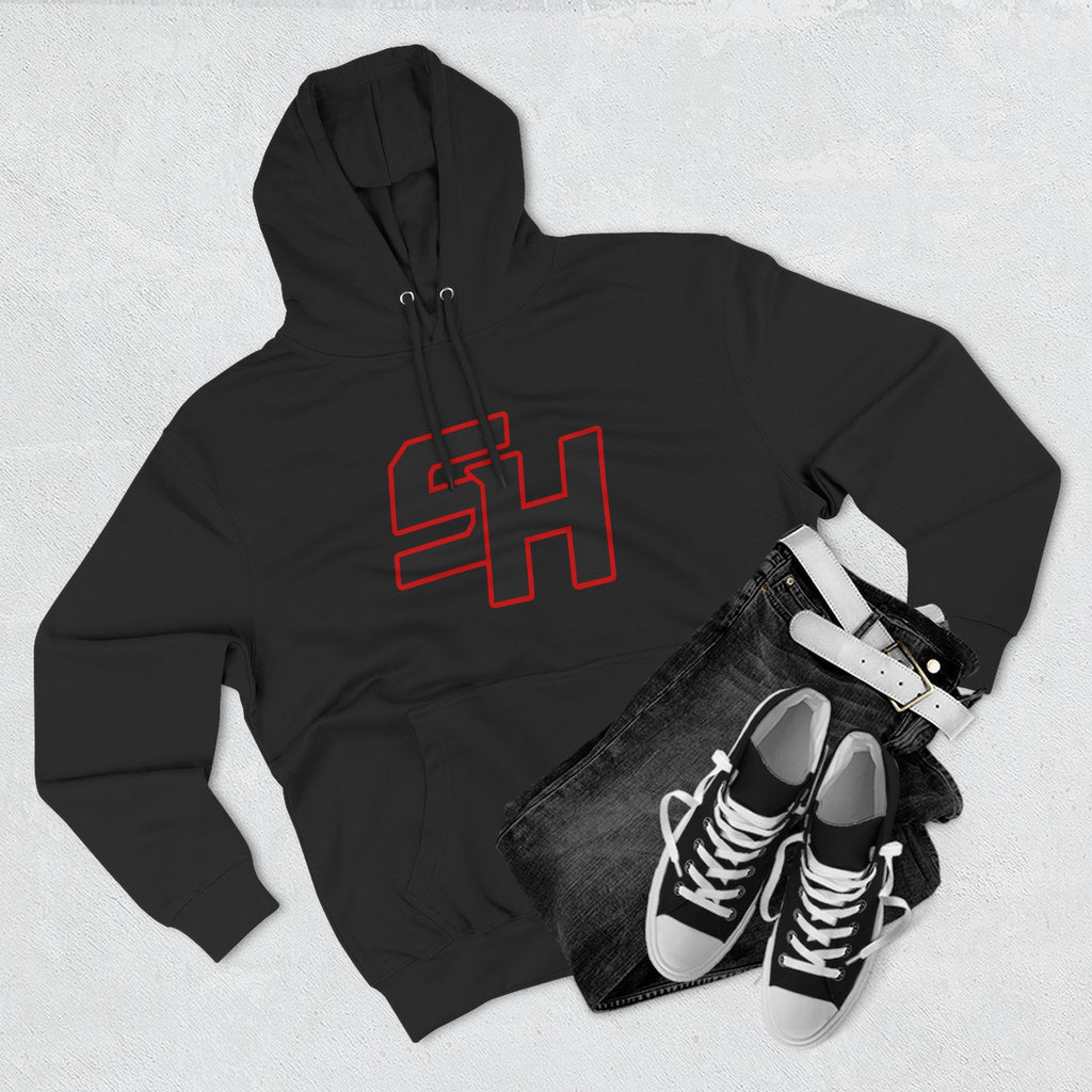 Stugis "SH" Monogram Logo Fleece Pullover Hoodie