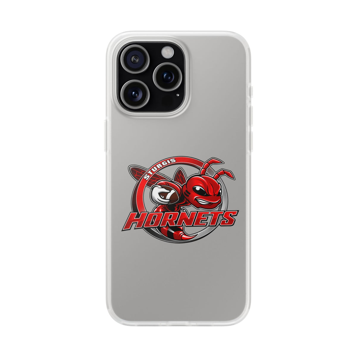 Sturgis Hornets Mascot Logo Clear Flexi Phone Case