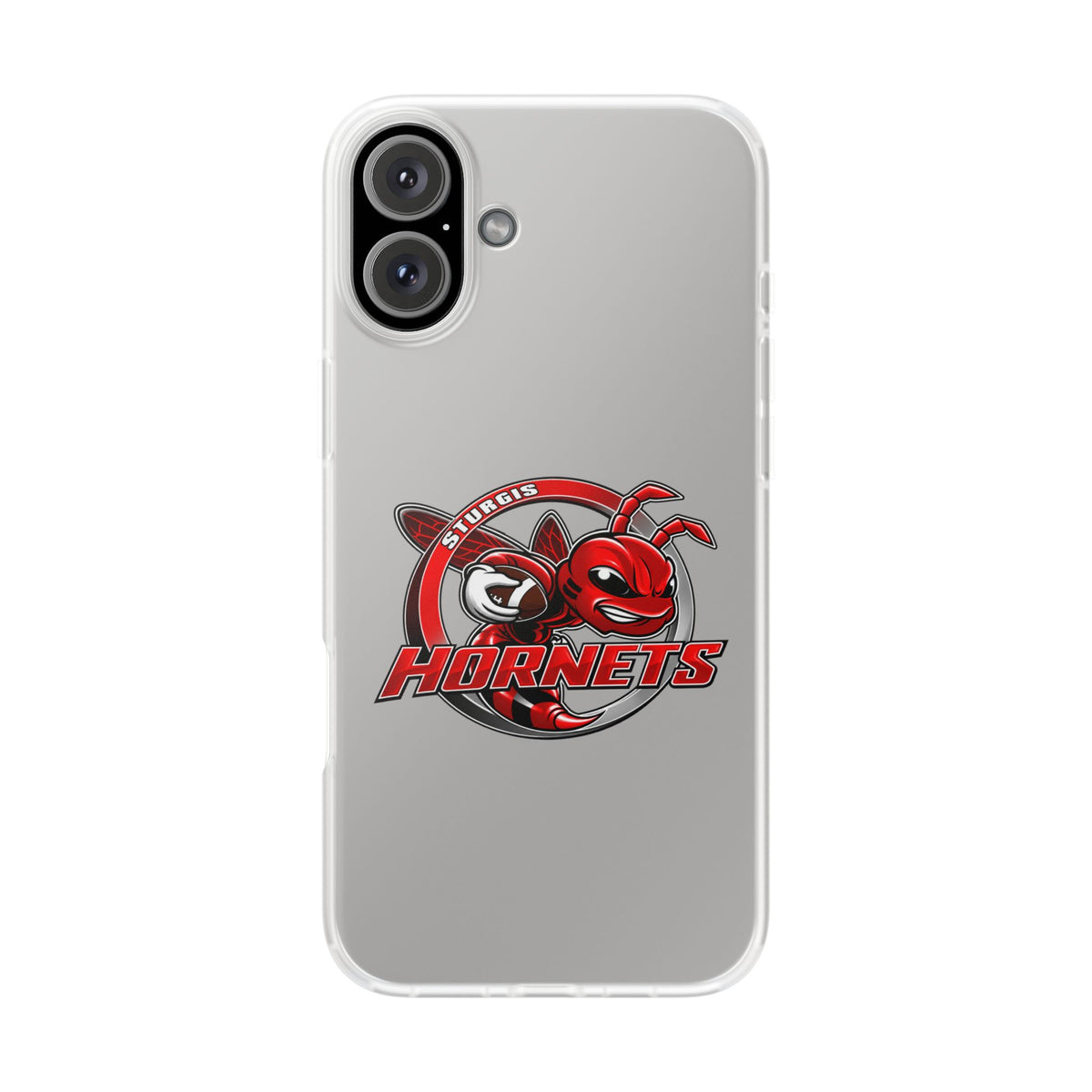 Sturgis Hornets Mascot Logo Clear Flexi Phone Case