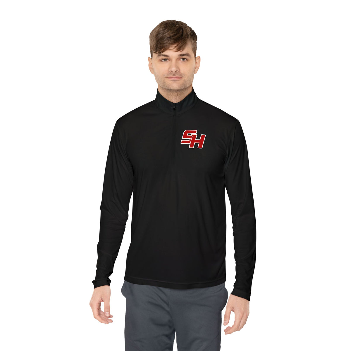 Sturgis Hornet Monogram/SH Logo Embroidered Quarter-Zip Pullover
