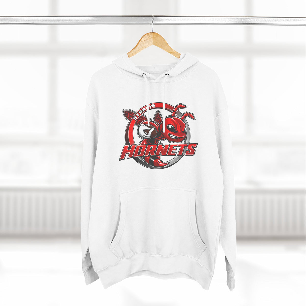 Stugis Hornets Mascot Logo Fleece Pullover Hoodie