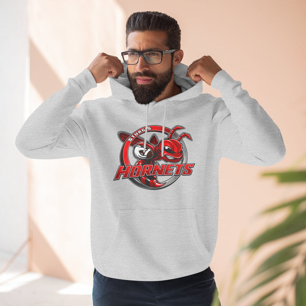 Stugis Hornets Mascot Logo Fleece Pullover Hoodie