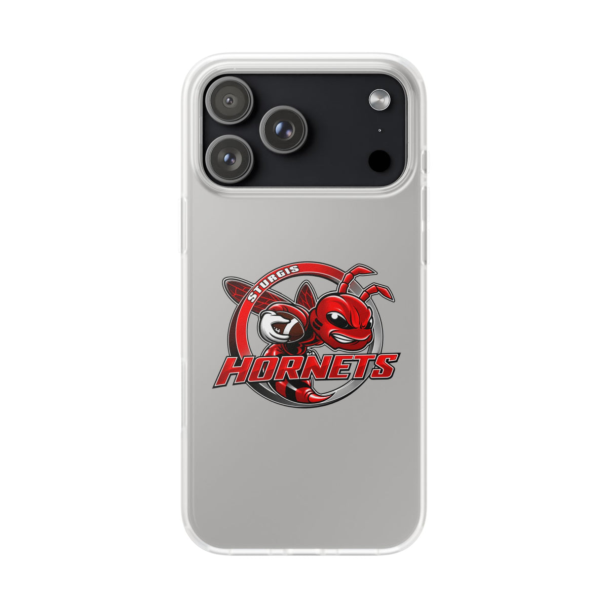 Sturgis Hornets Mascot Logo Clear Flexi Phone Case