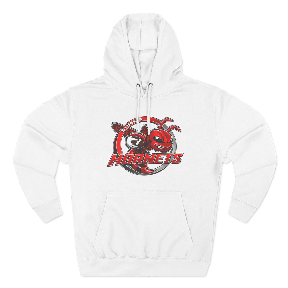 Stugis Hornets Mascot Logo Fleece Pullover Hoodie