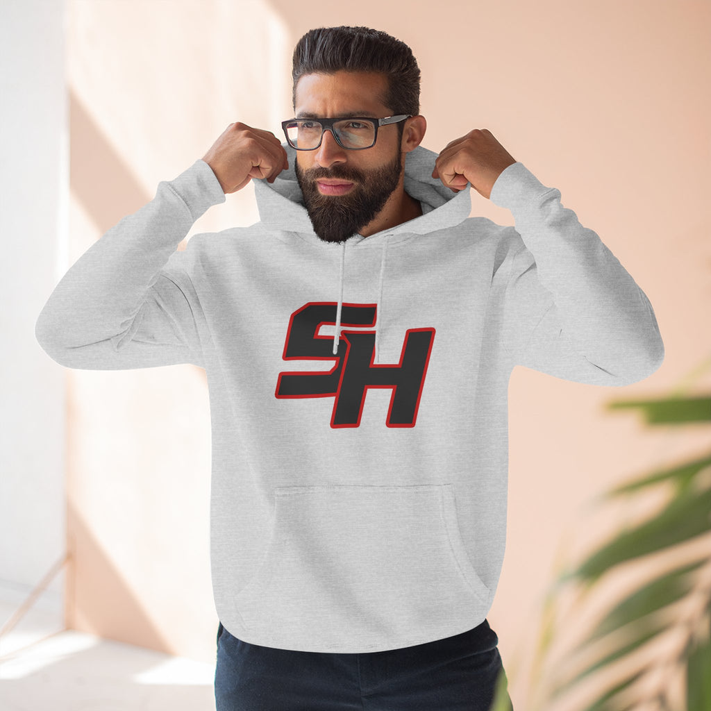 Stugis "SH" Monogram Logo Fleece Pullover Hoodie