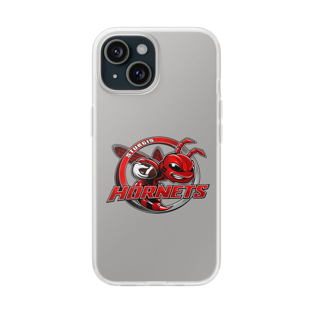 Sturgis Hornets Mascot Logo Clear Flexi Phone Case
