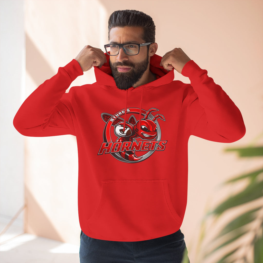Stugis Hornets Mascot Logo Fleece Pullover Hoodie