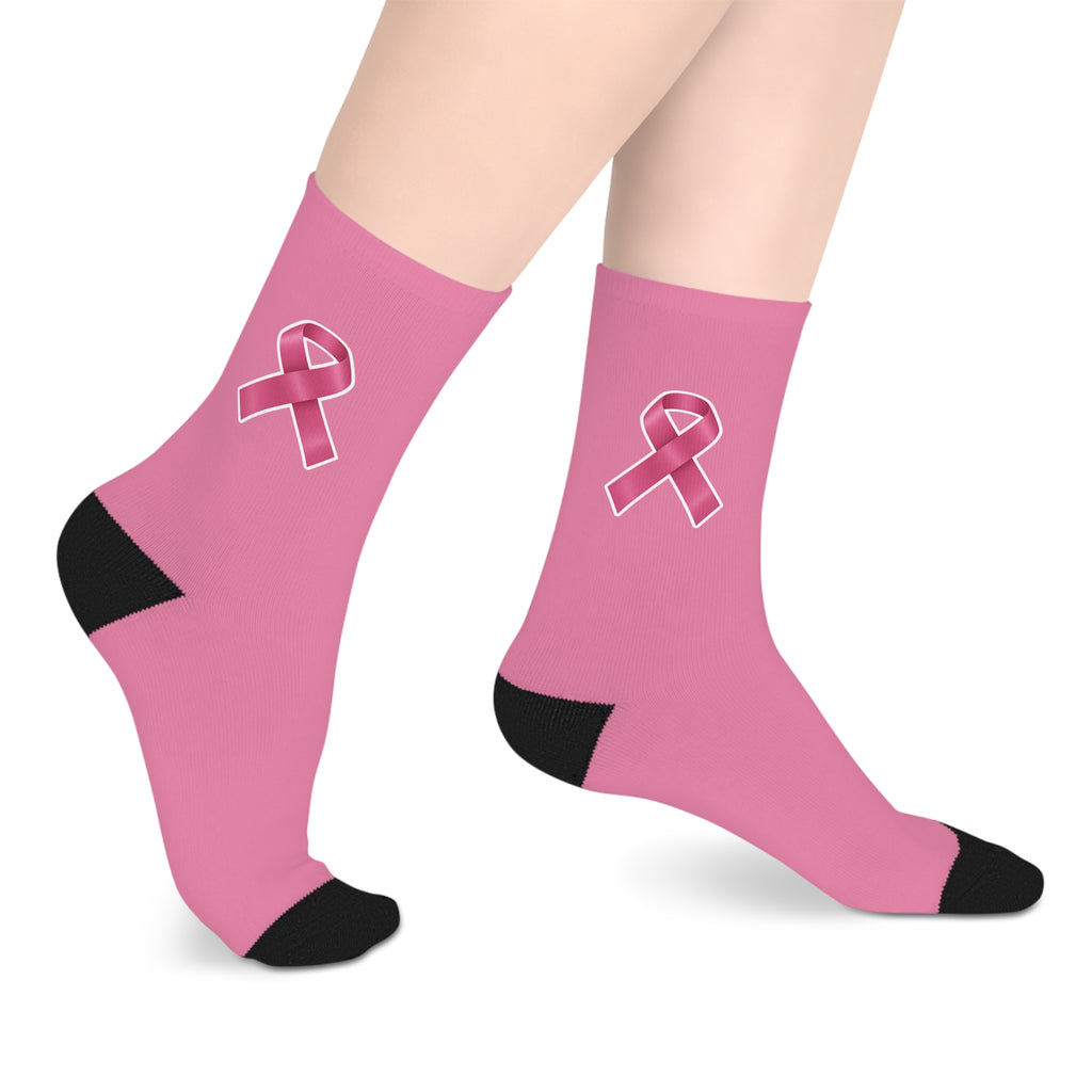 Sturgis Hornets Breast Cancer Awareness Mid-Length Crew Socks