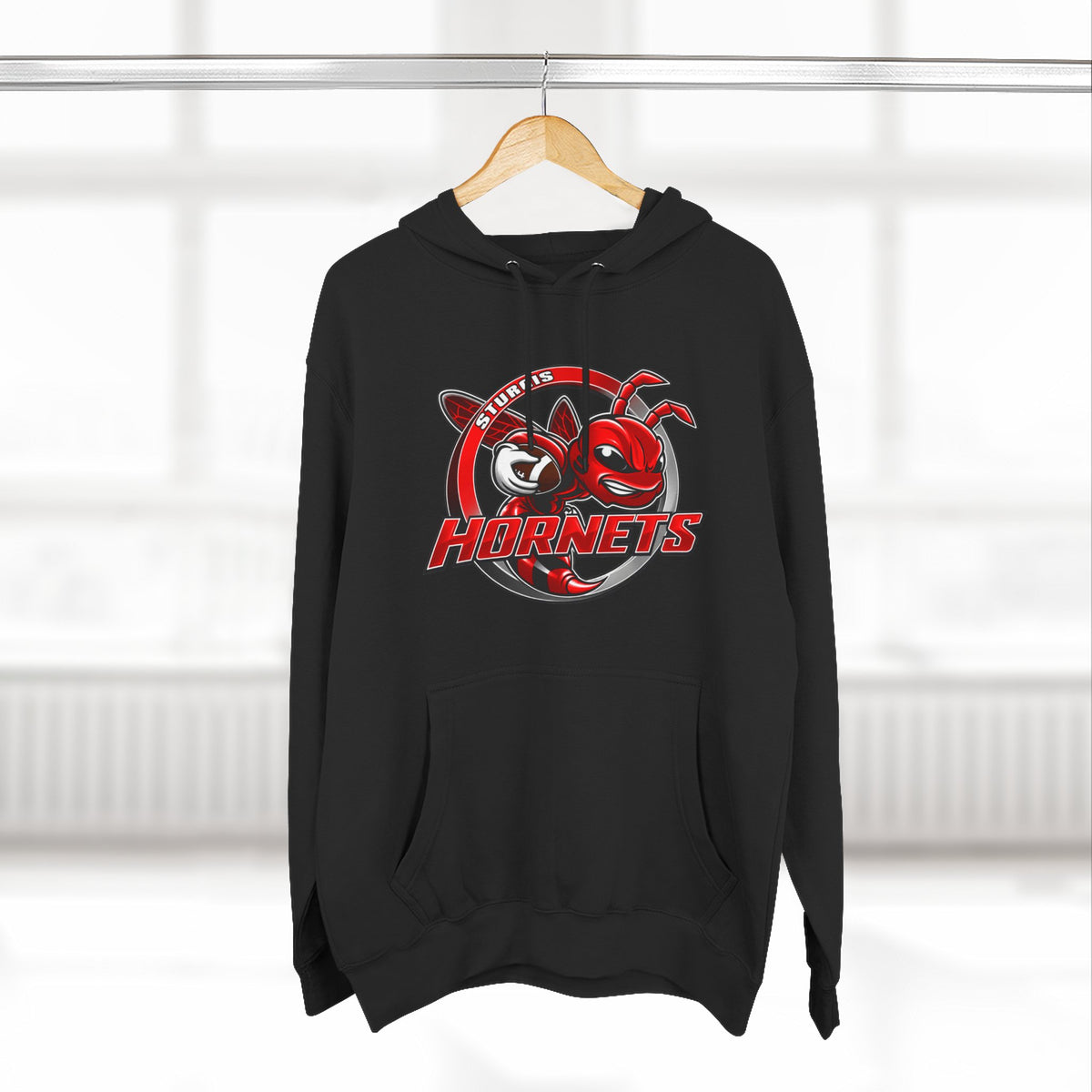 Stugis Hornets Mascot Logo Fleece Pullover Hoodie