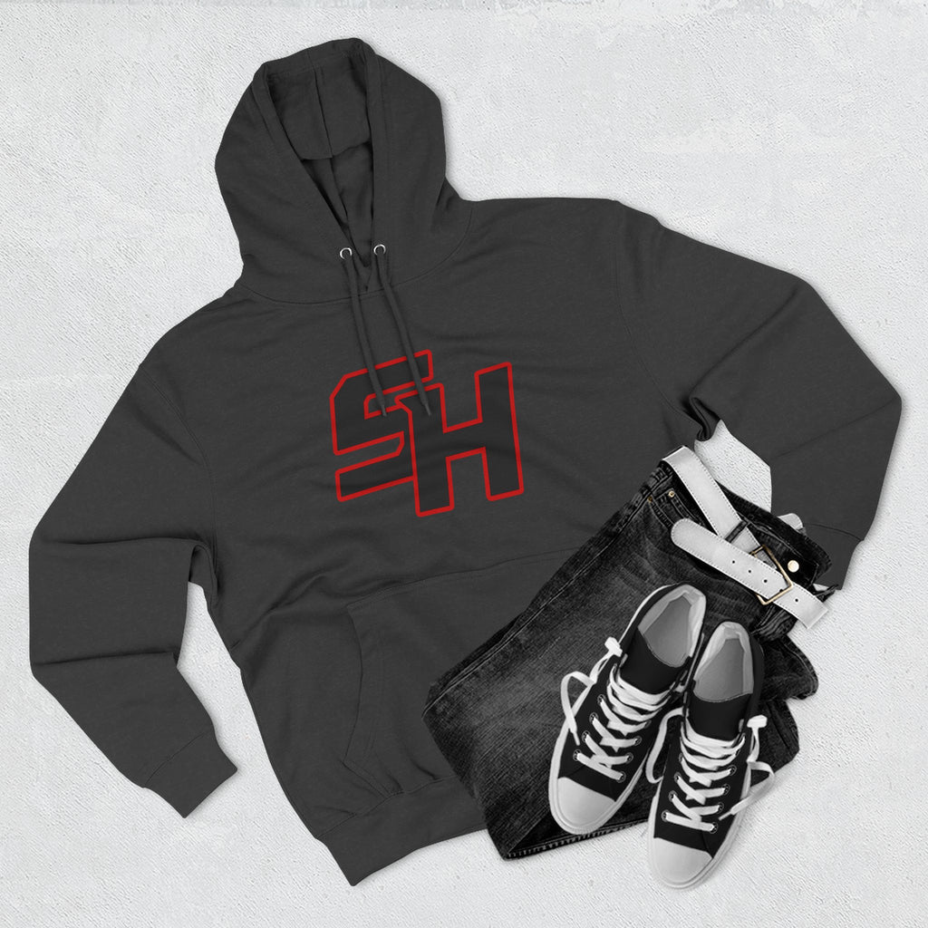 Stugis "SH" Monogram Logo Fleece Pullover Hoodie